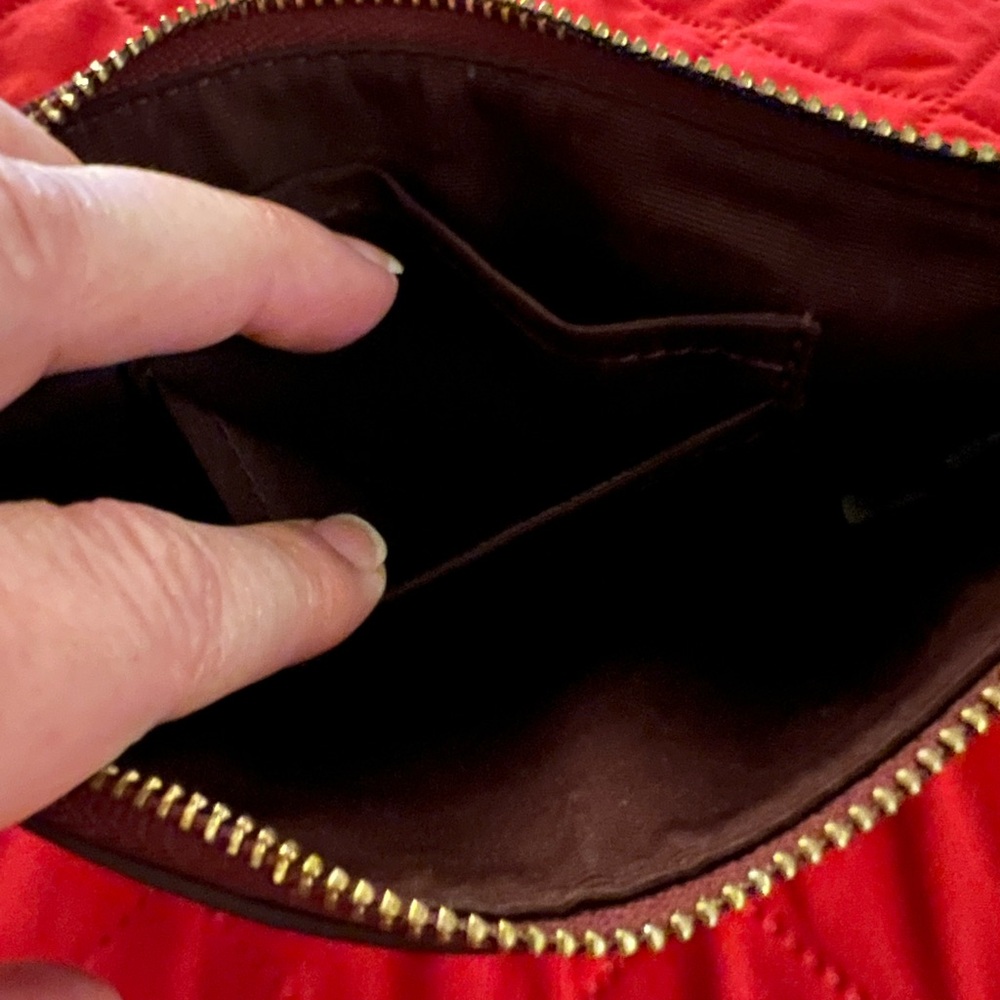 Coach Red Textured Leather Wristlet - Picture 13 of 13